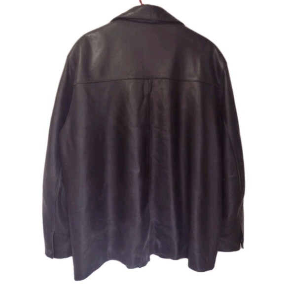 Black Old Stock Vintage Guess Butter Soft Leather Jacket W Removable Liner L - Picture 6 of 16